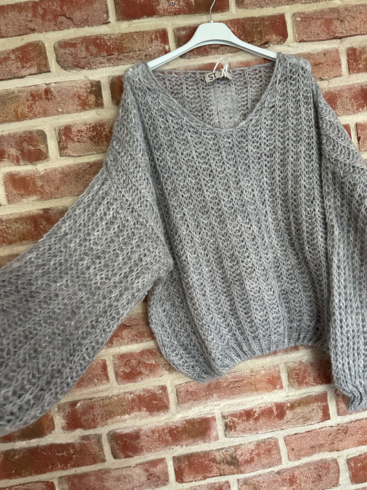 Cardigan Luna Grau Pullover