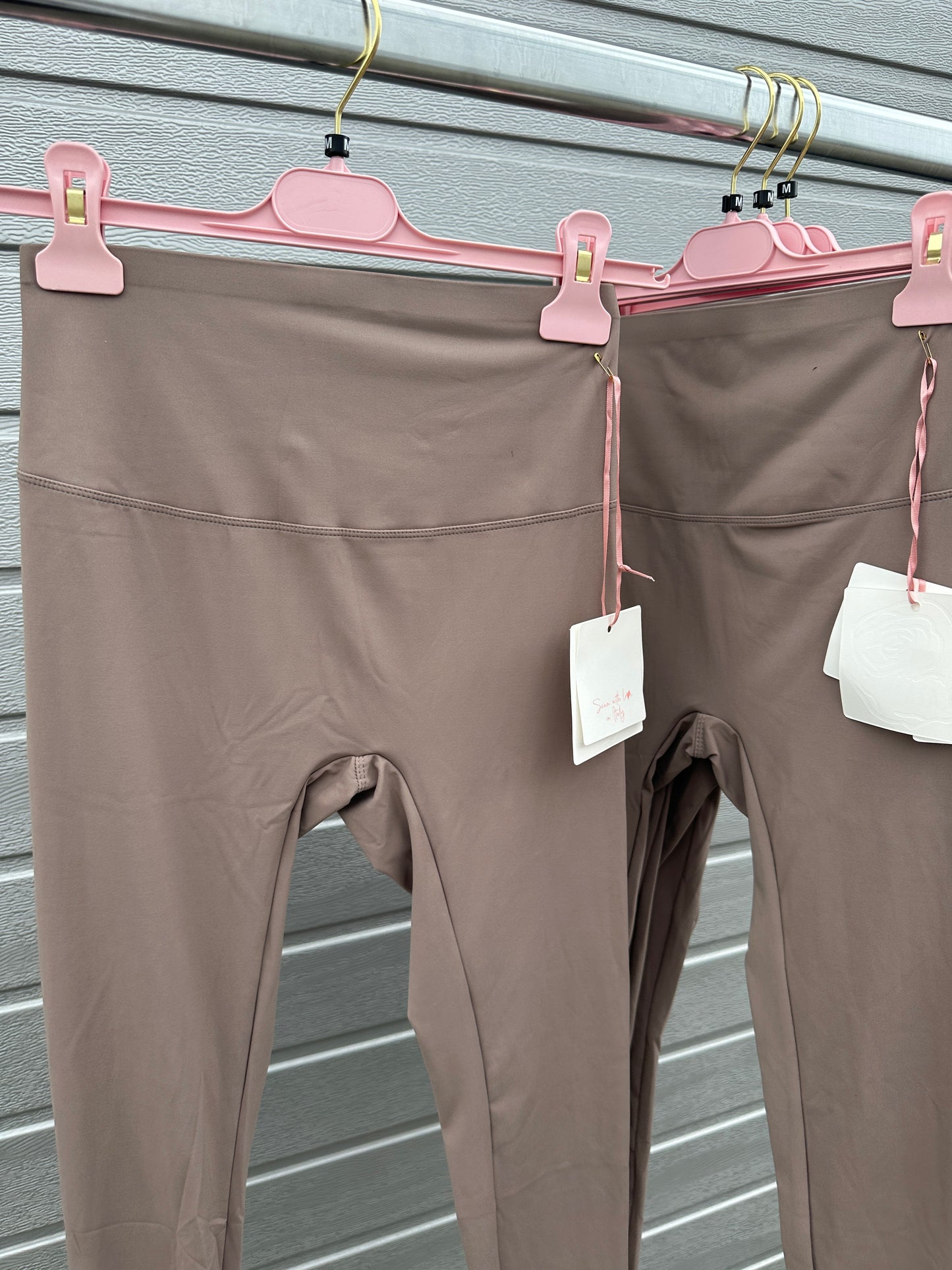 Leggins Glatt Taupe