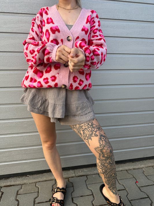 Cardigan Leo Fieber Rot Pink