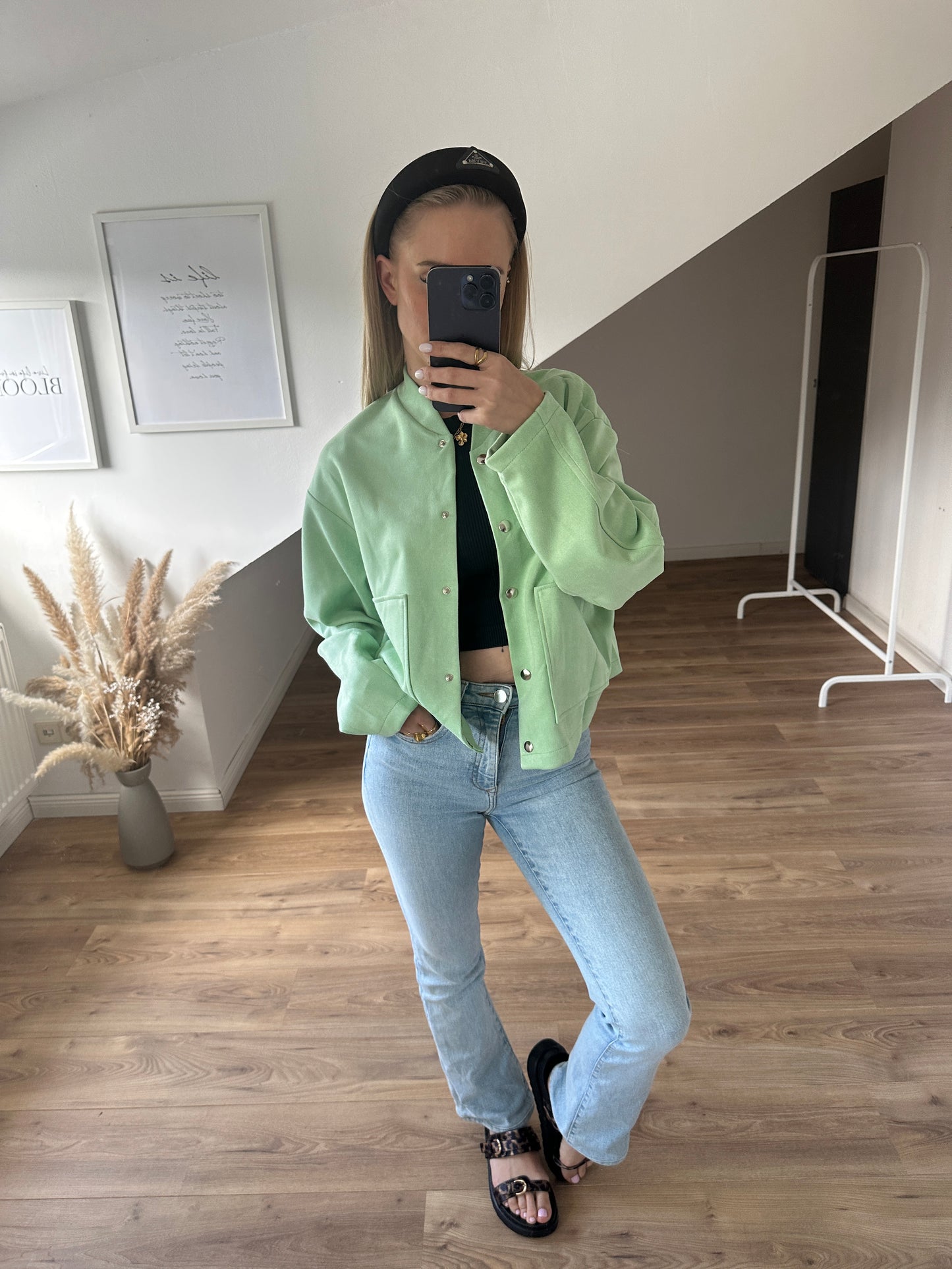 Samt Jacke Freja Mint