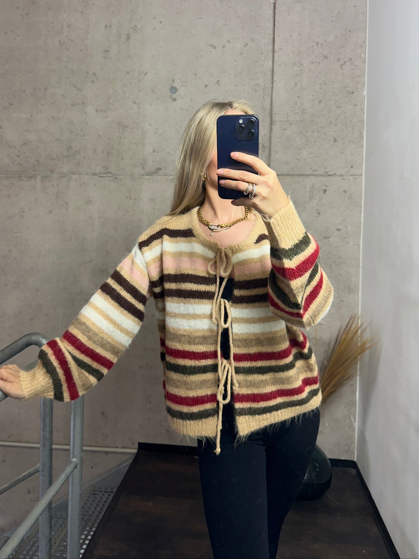 Cardigan “Autumn Stripes” – Cozy Chic