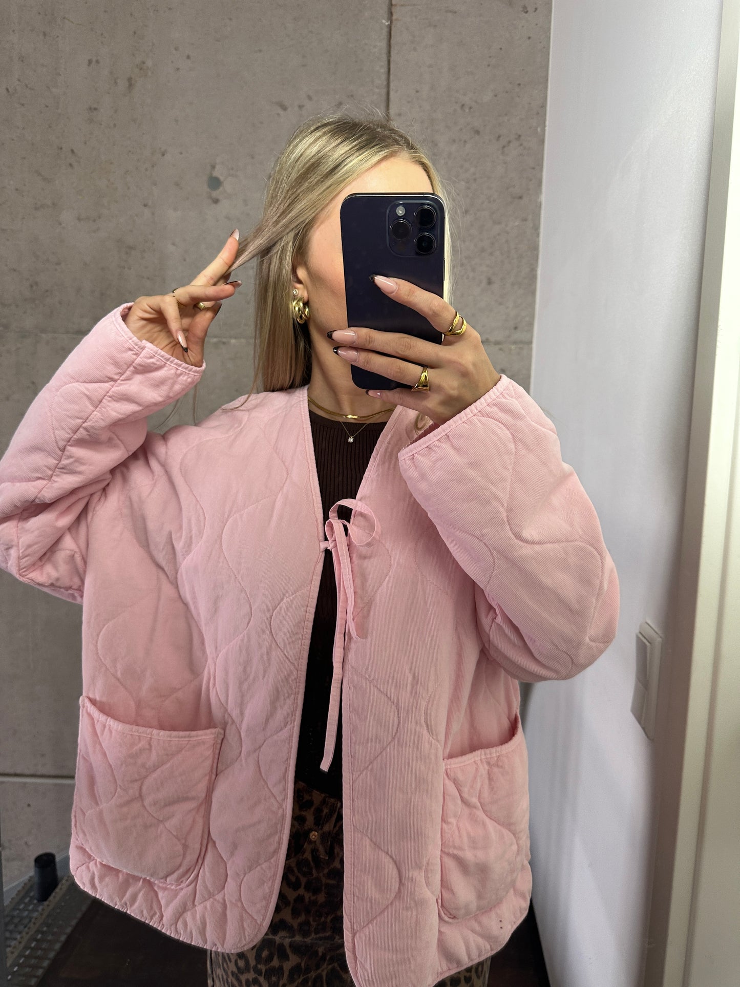 Cord Jacke Rosa