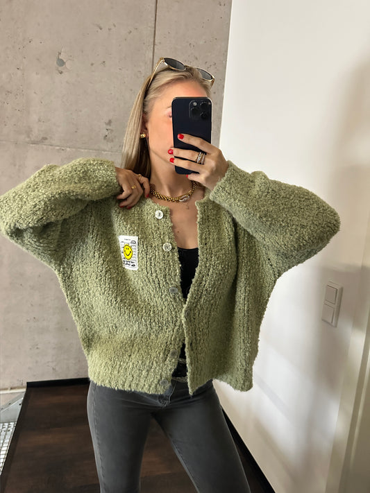 Smiley Cardigan Salbei/Grün