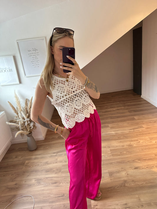 Strick top Weiß
