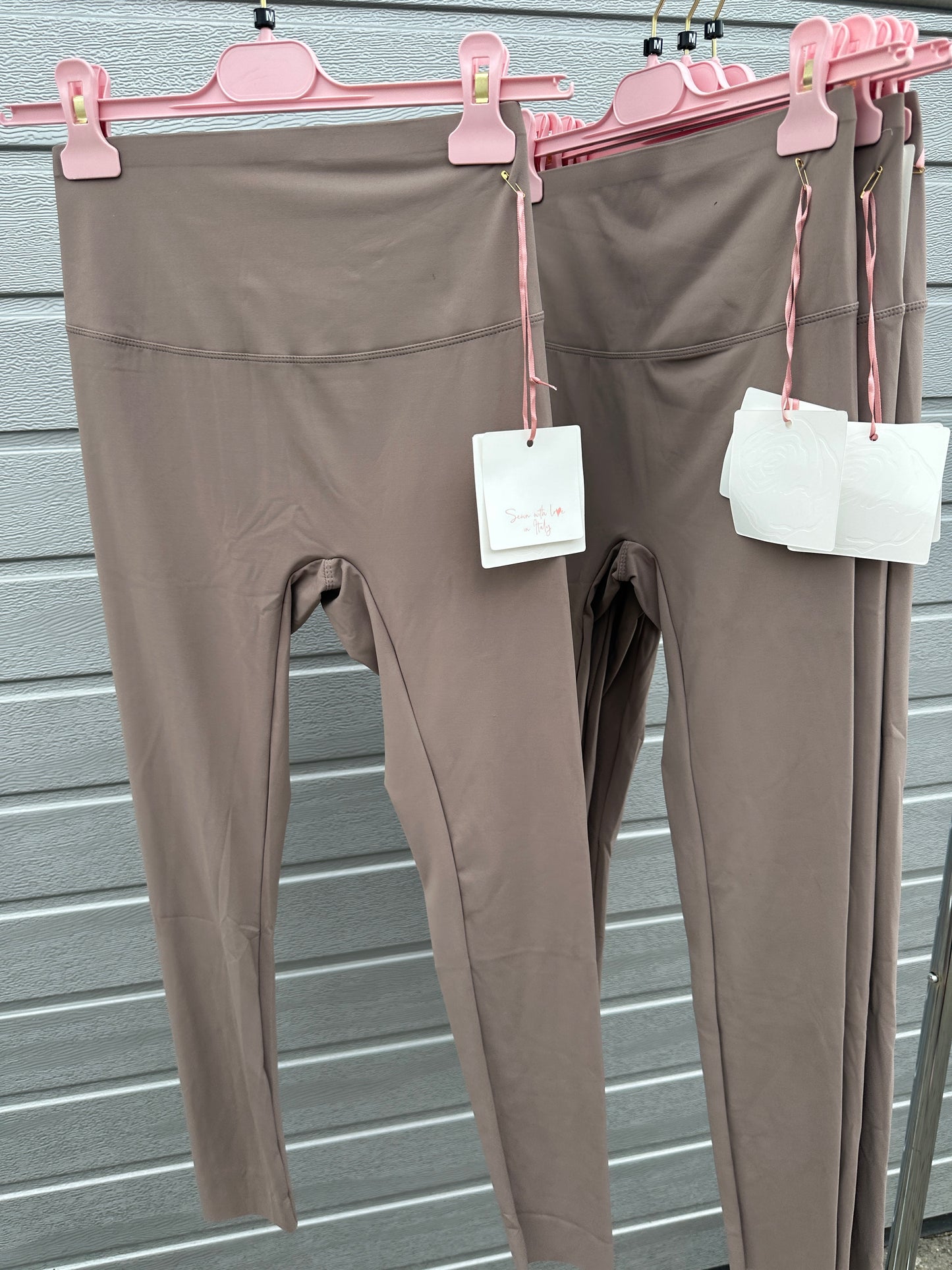 Leggins Glatt Taupe