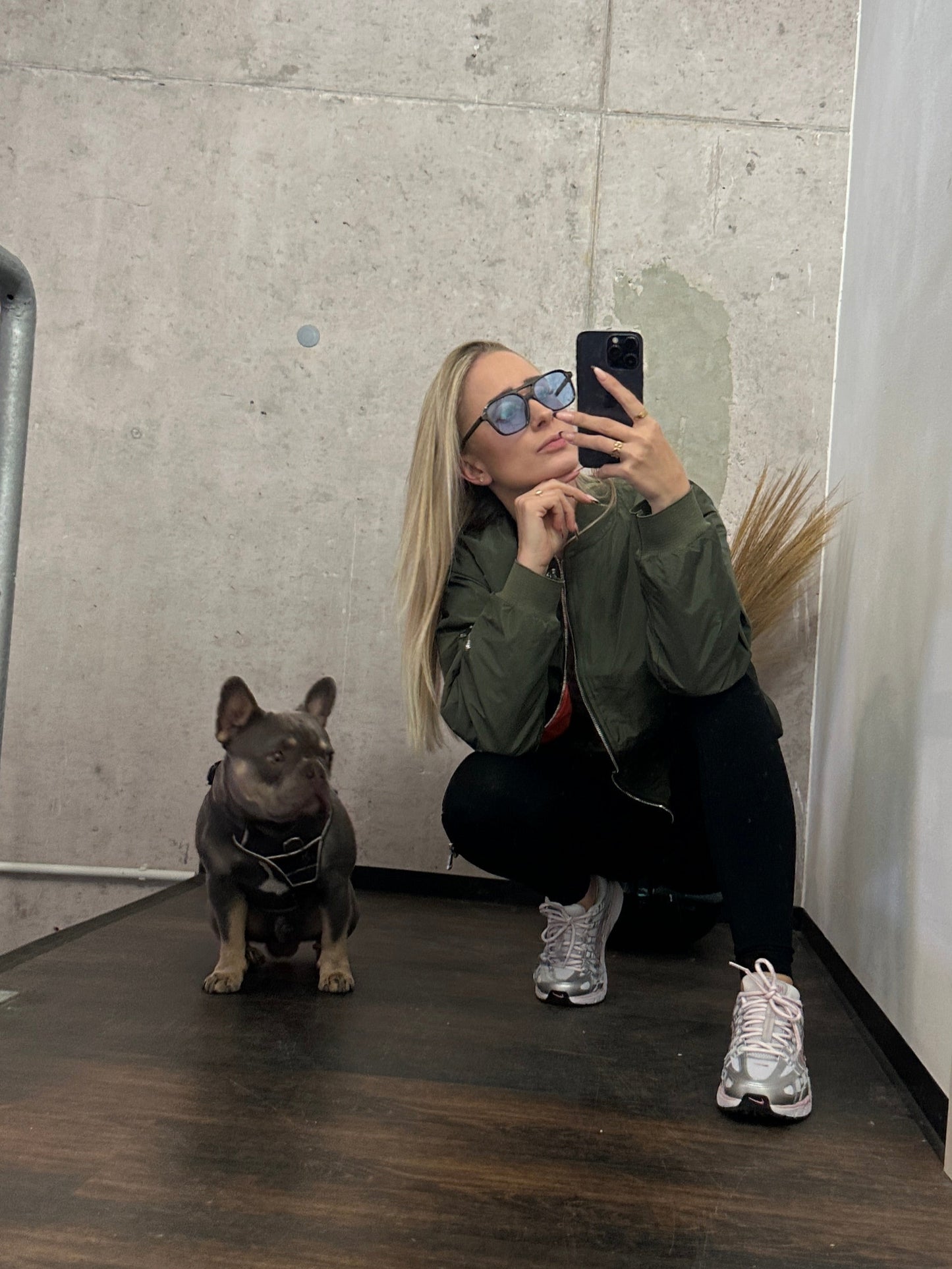 Bomberjacke mit Khaki