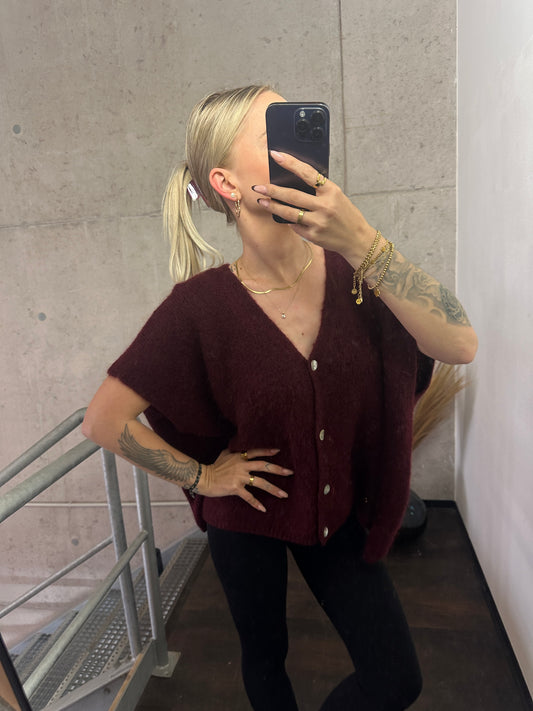 Weste "Anni" Bordeaux Rot