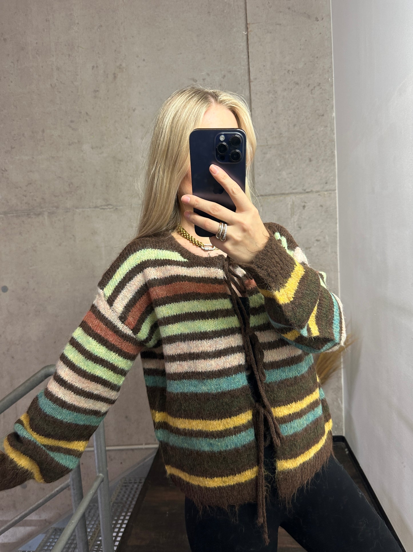 Cardigan “Forest Stripes” – Cozy Chic