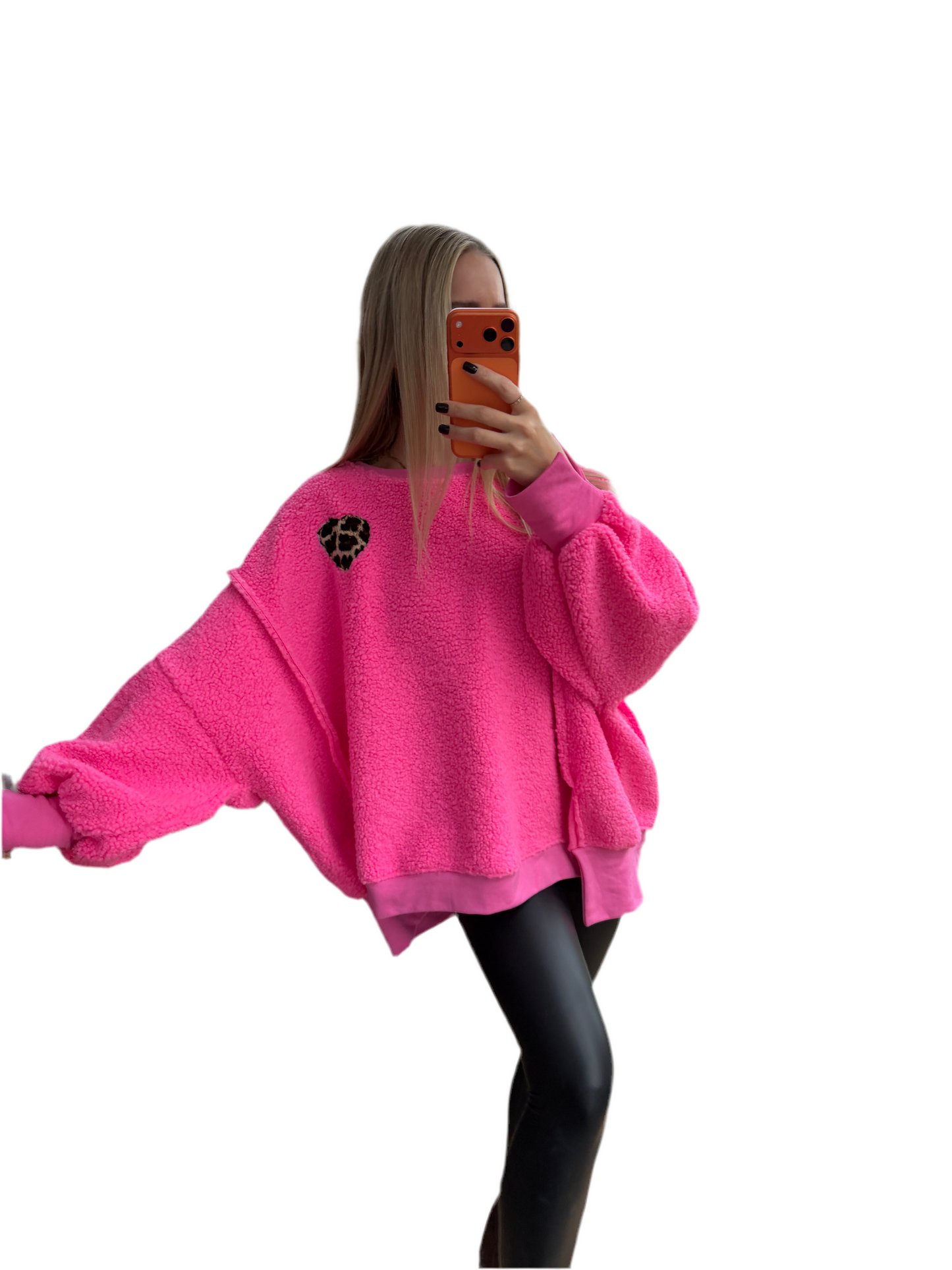 Pullover Teddy Heart Pink