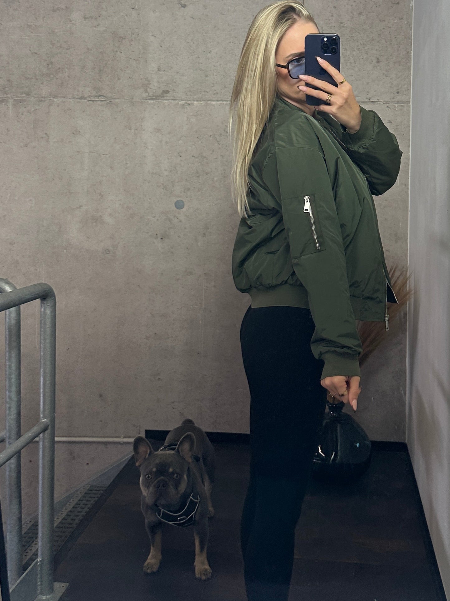 Bomberjacke mit Khaki
