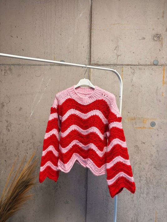 Dreamwave Pullover Rot Rosa