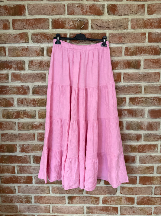 Musselin Maxirock Rosa