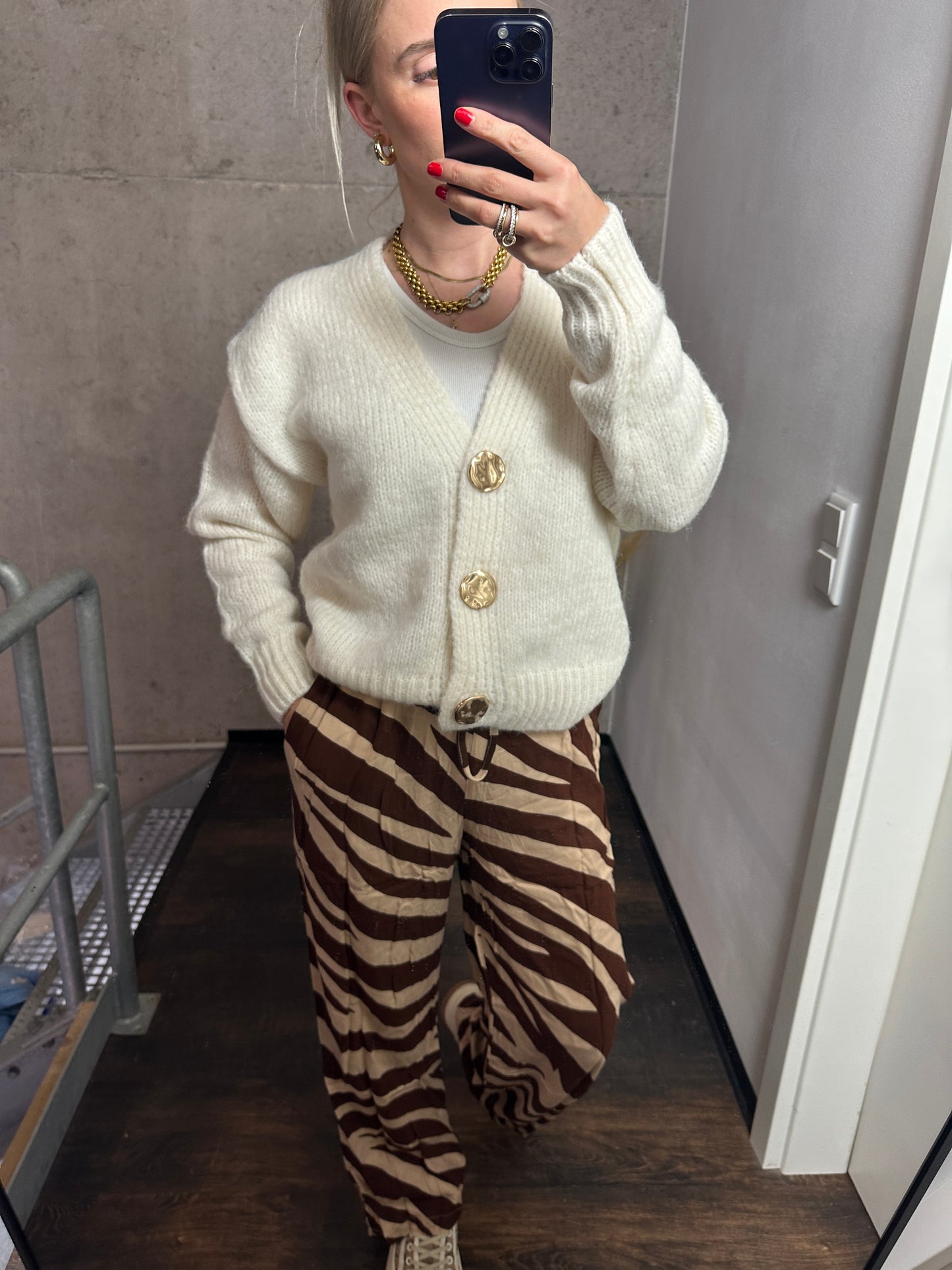 Zebra Hose Braun Beige