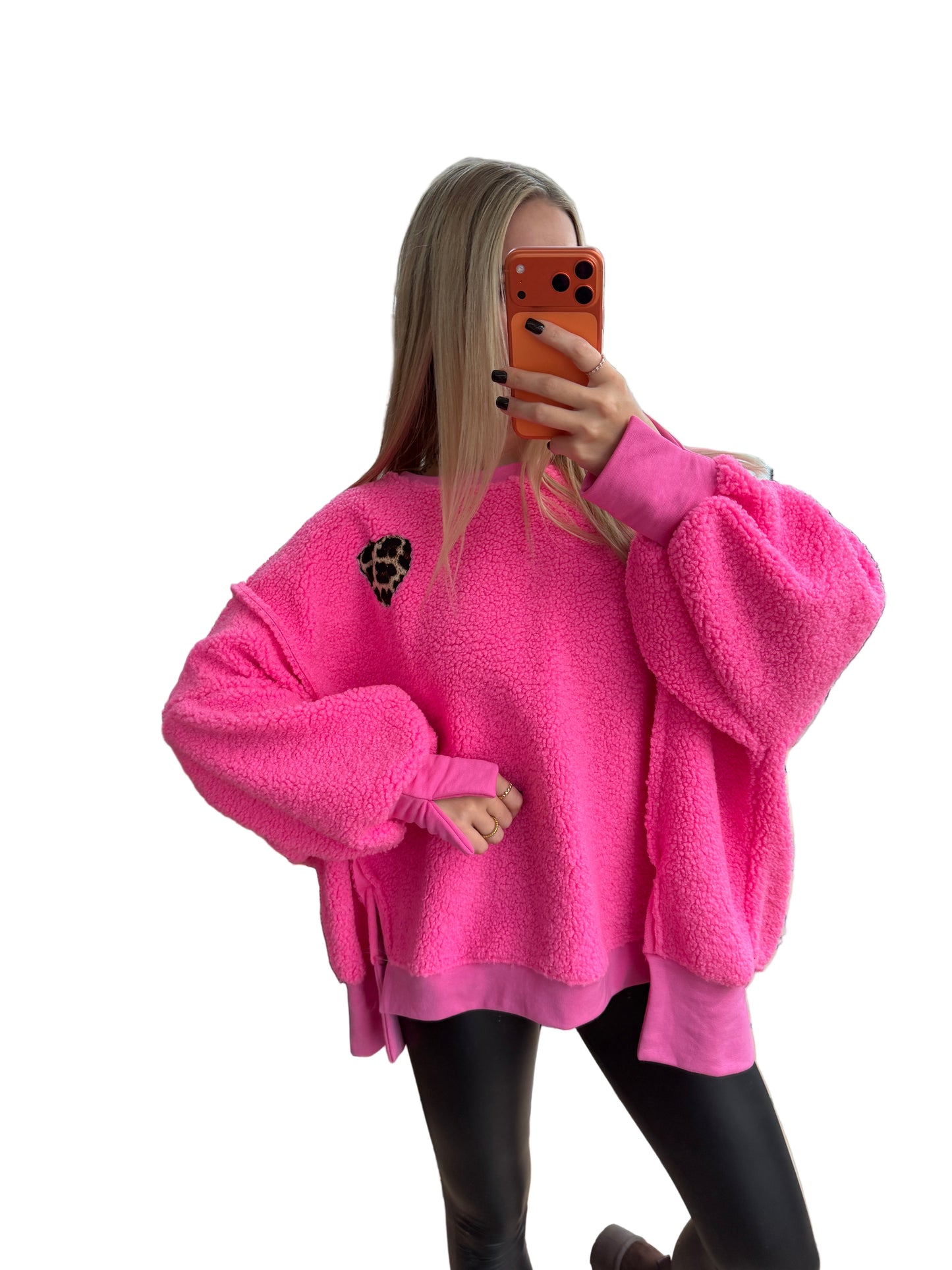 Pullover Teddy Heart Pink