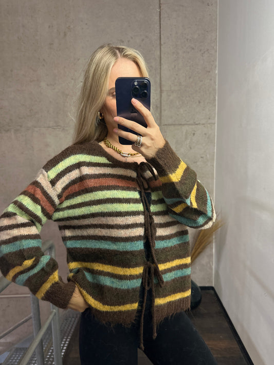 Cardigan “Forest Stripes” – Cozy Chic