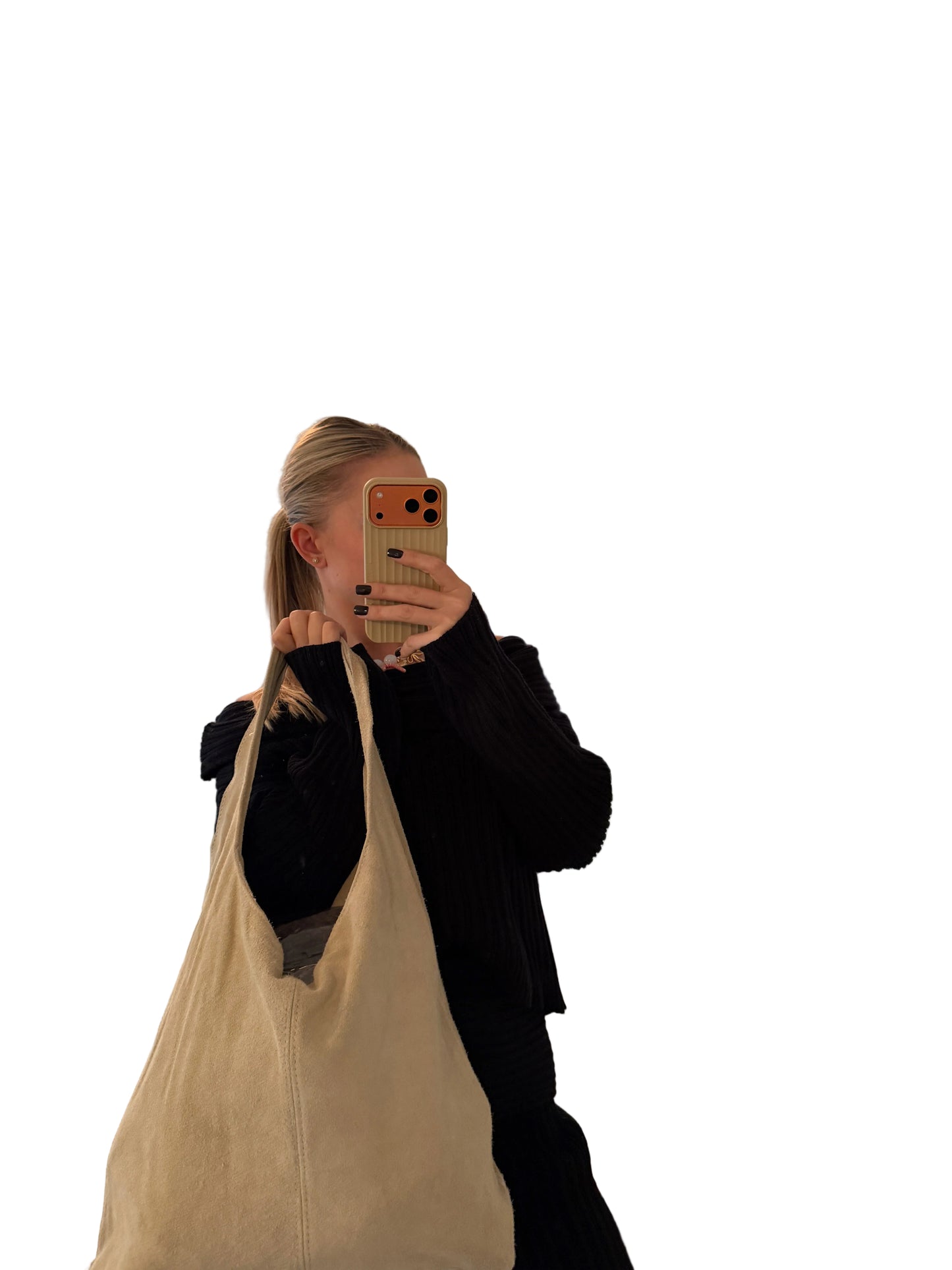 Tasche Wildleder Beige