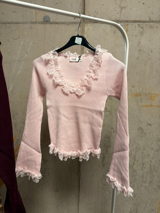 Langarm Rüschi Rosa
