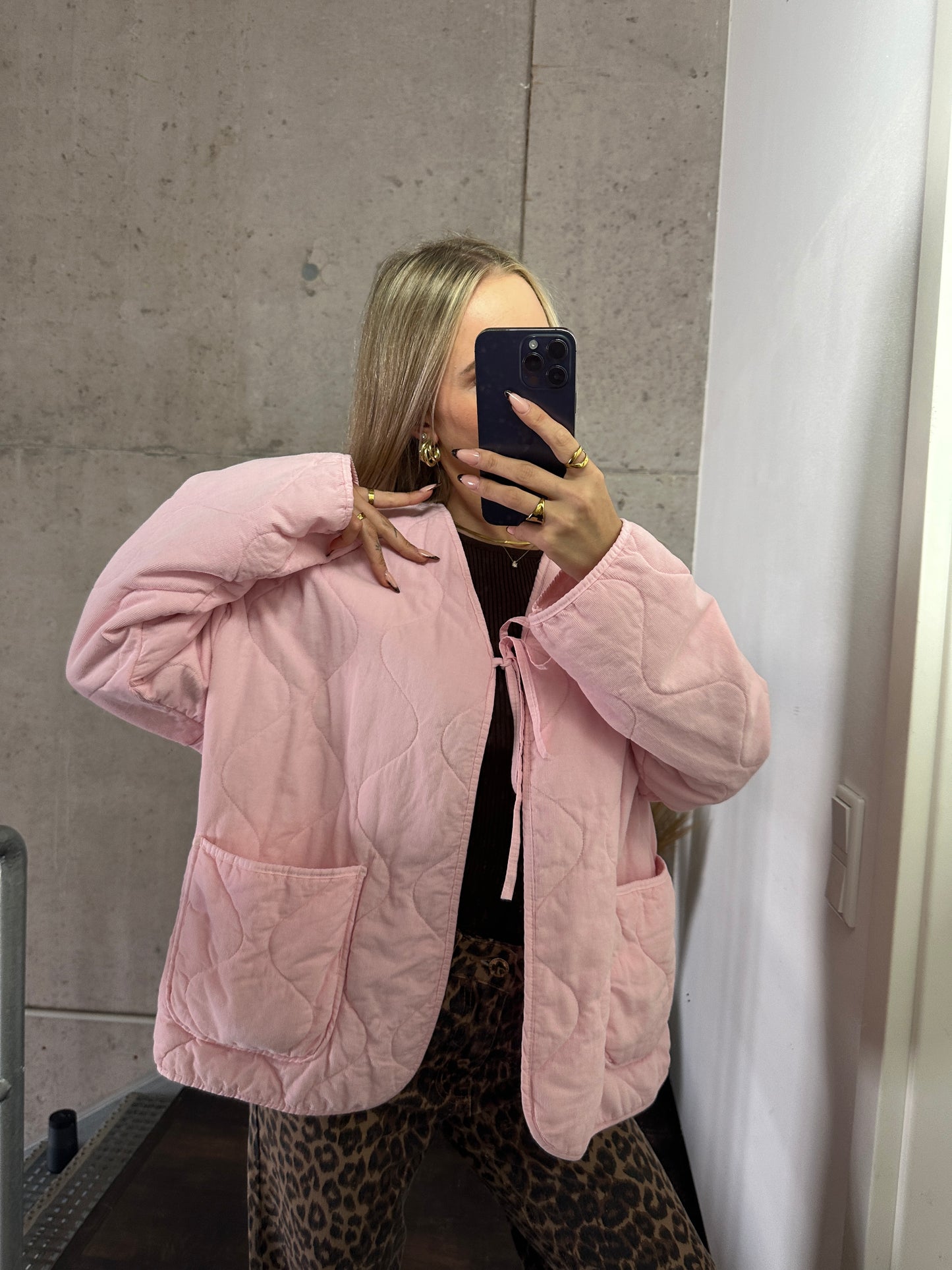 Cord Jacke Rosa