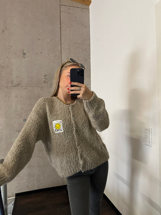 Smiley Cardigan Beige