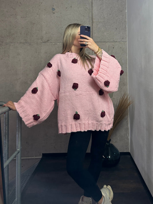 Pullover "Rosie" Rosa Bordeauxrot