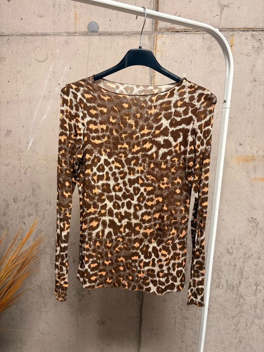 Leoparden Longshirt "Tiffany" Schokobraun