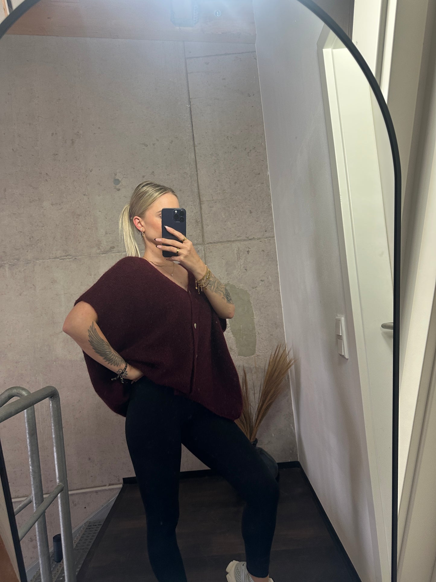 Weste "Anni" Bordeaux Rot