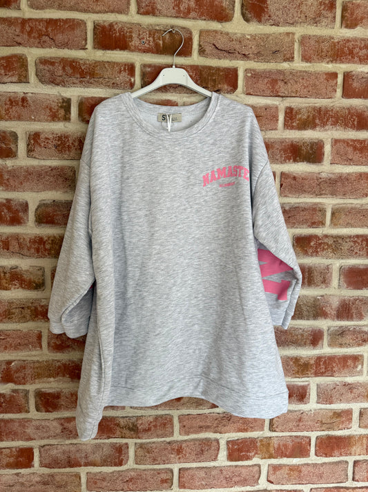 Sweatshirt Namaste Grau