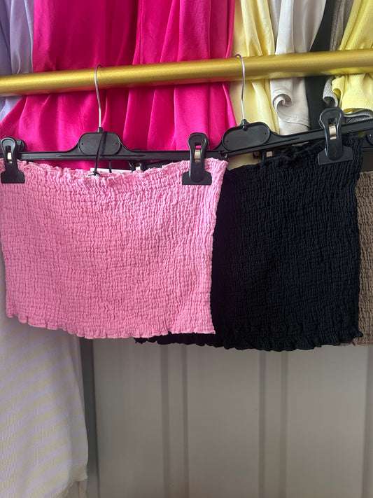 BANDEAU CREPE TOP ”Mara“Rosa