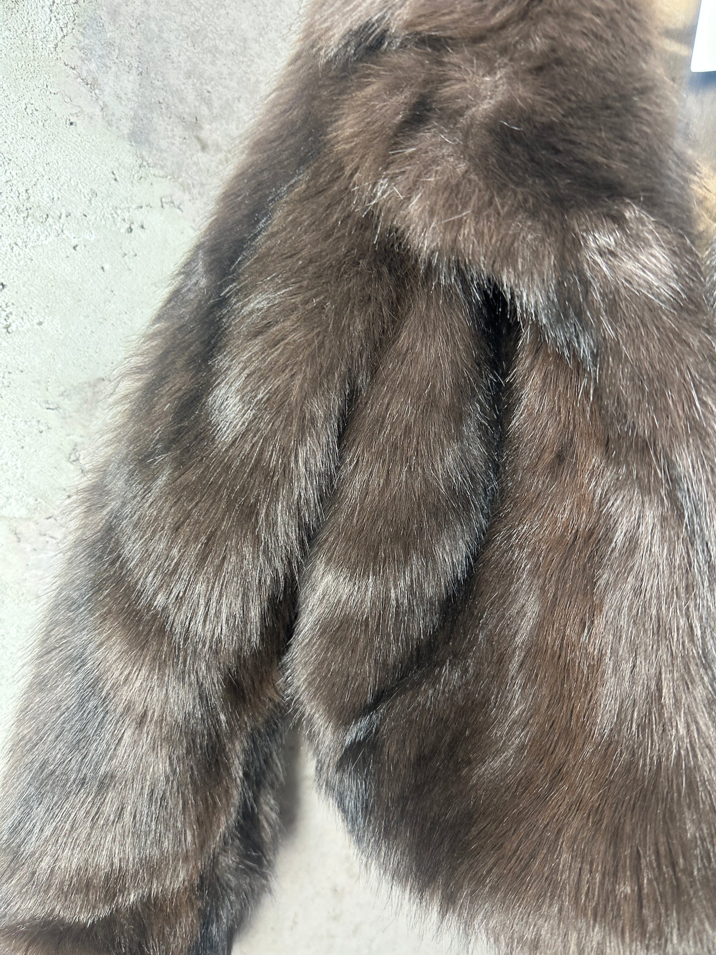Kunstfell Jacke Dunkelbraun