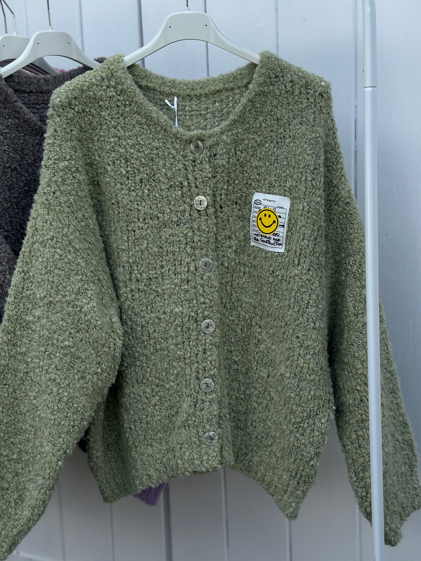 Smiley Cardigan Salbei/Grün