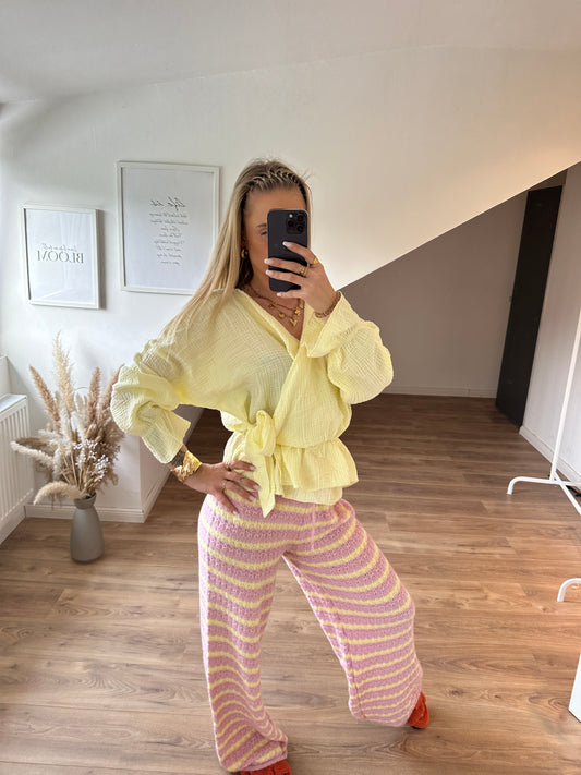 Musselinbluse Lina Gelb