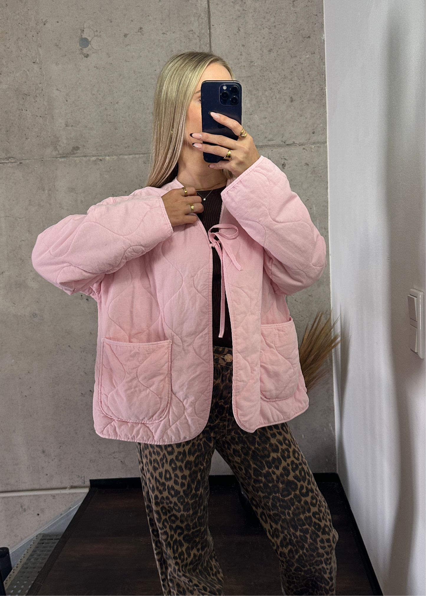 Cord Jacke Rosa