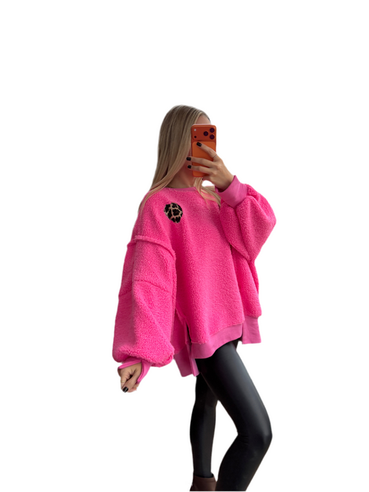 Pullover Teddy Heart Pink