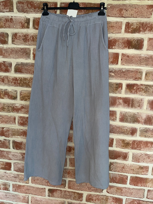 Musselin Hose "Spring" Grau