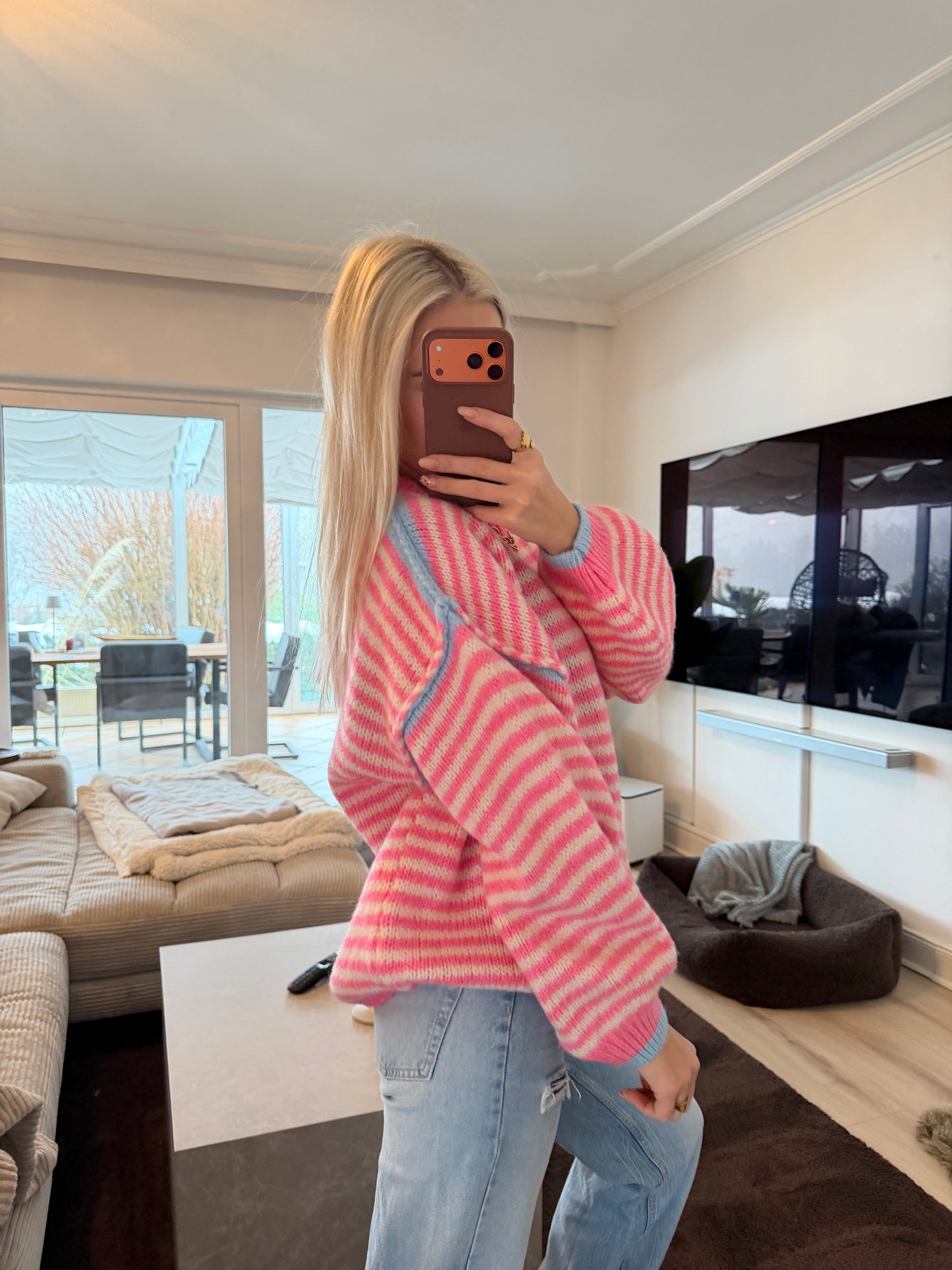 PULLOVER ROSA TÜRKIS