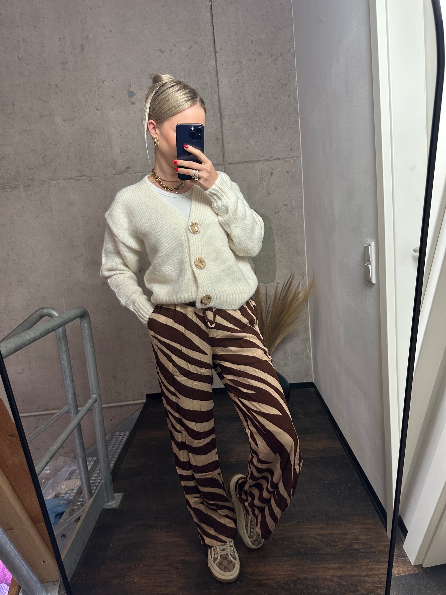 Zebra Hose Braun Beige