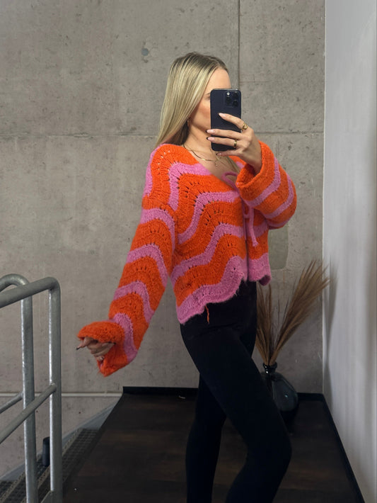 Cardigan Dreamwave Pink & Orange