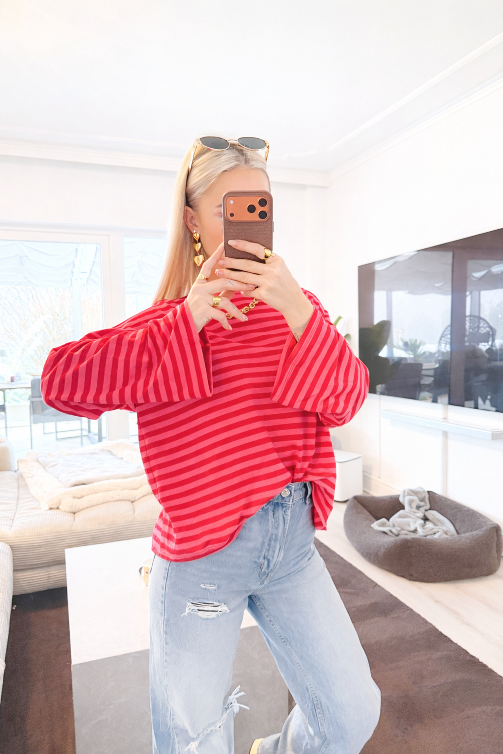 STREIFCHEN LANGARM PINK ROT