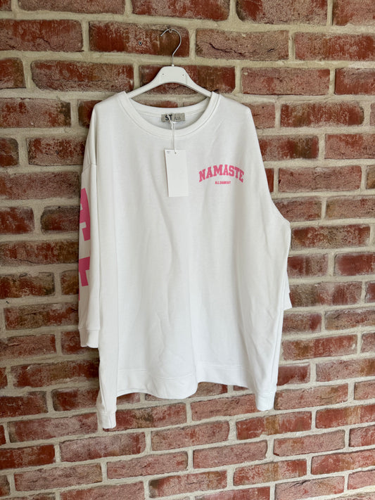 Sweatshirt Namaste Weiß
