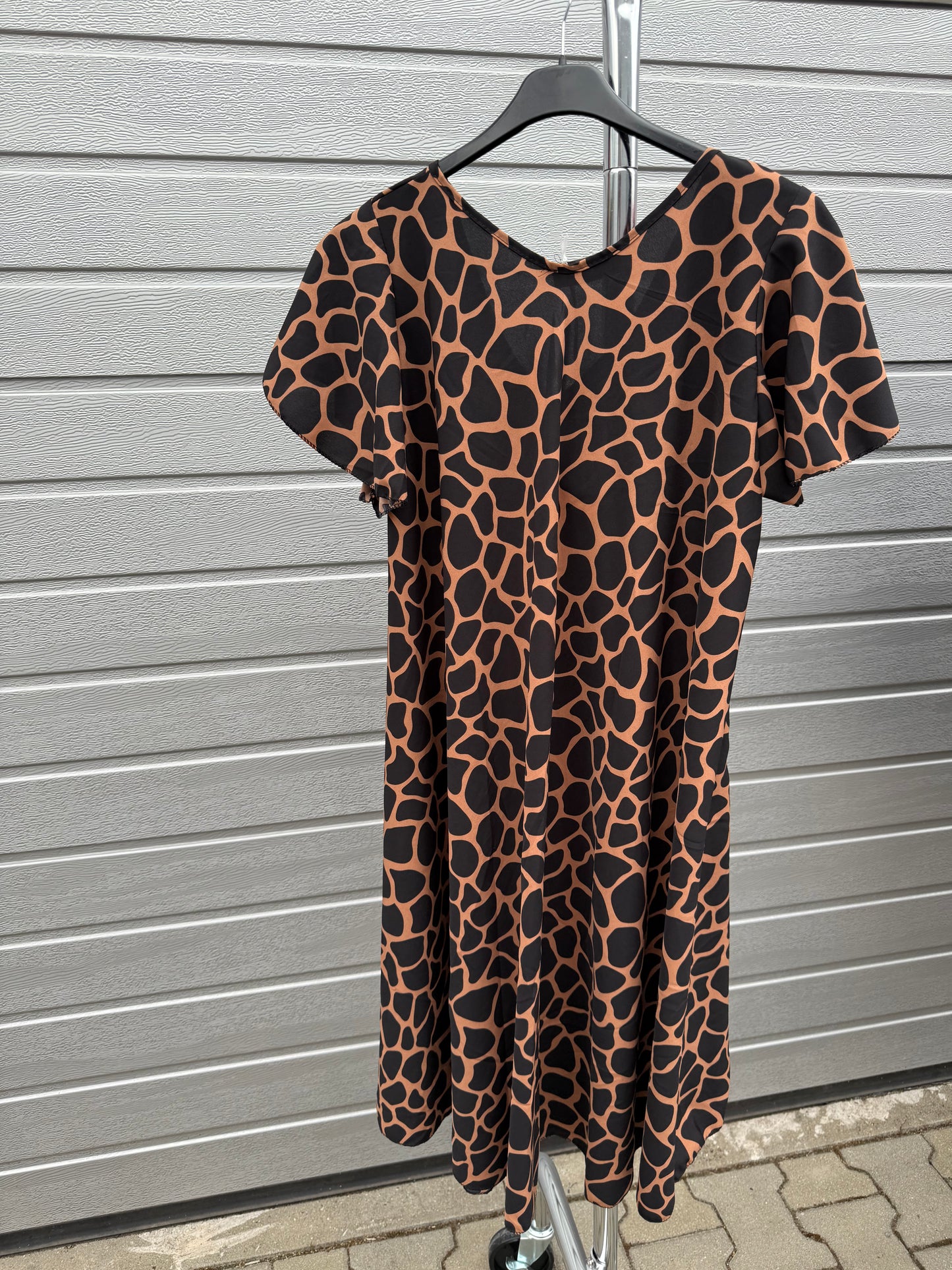 Leichtes Kleid Schwarz/Braun