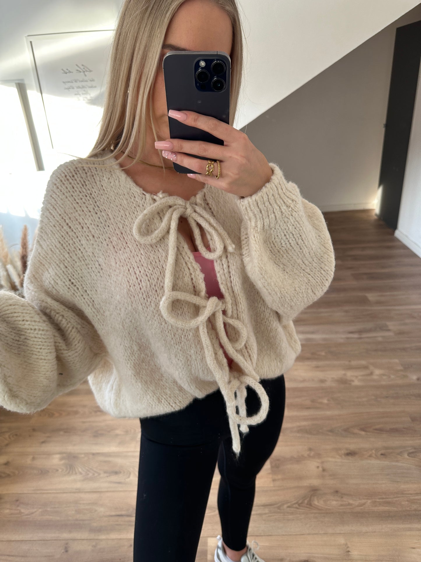 Knoten Cardigan "Leni" Gelb