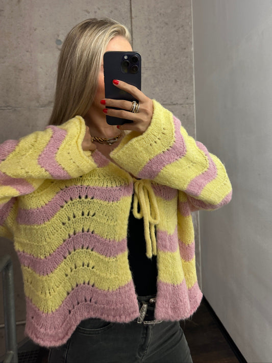 Cardigan Dreamwave Rosa Gelb