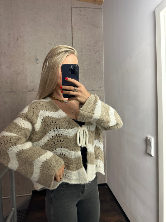Cardigan Dreamwave Beige Weiß