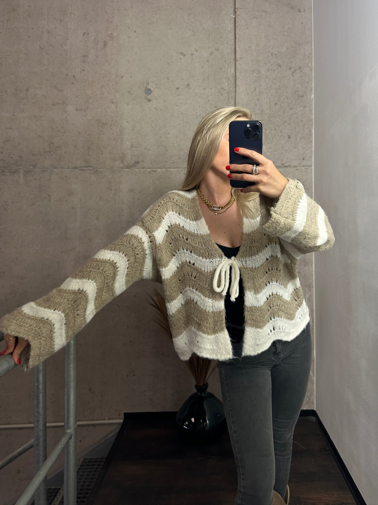 Cardigan Dreamwave Beige Weiß