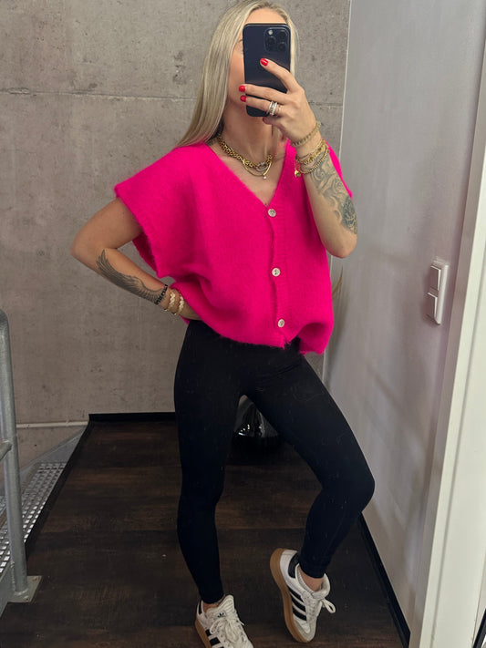 Alpaca Weste "Anni" Pink