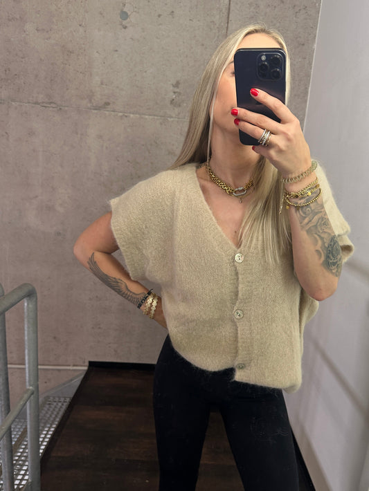 Alpaca Weste "Anni" Beige