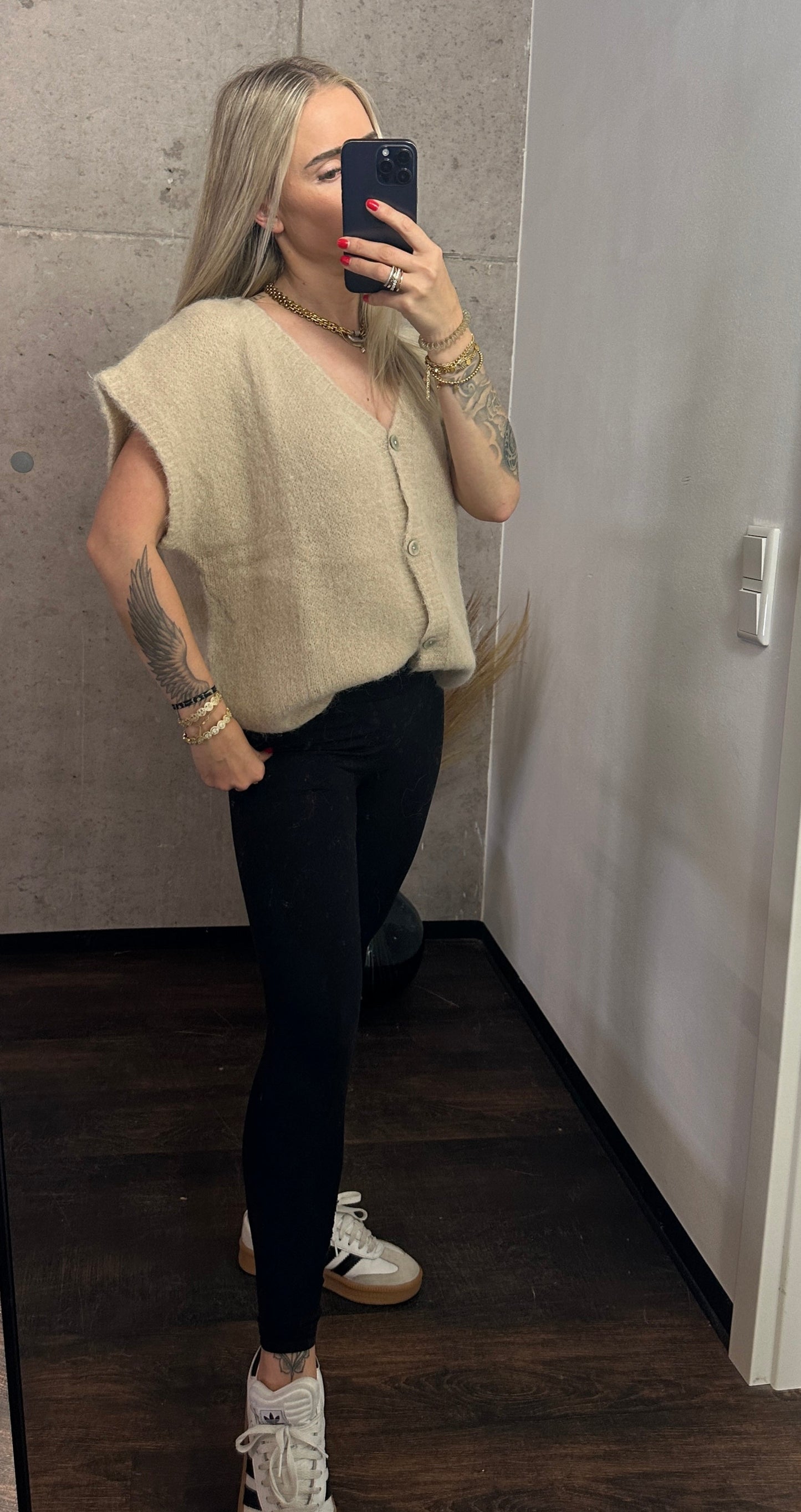 Alpaca Weste "Anni" Beige