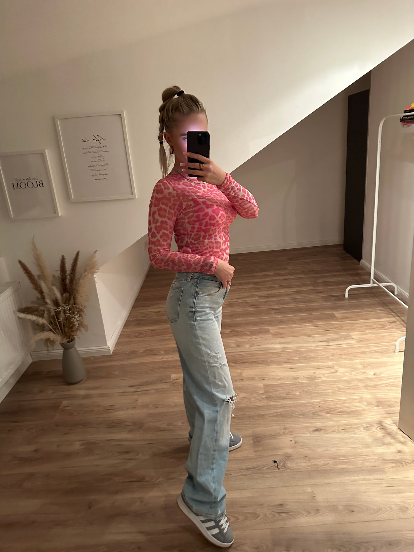 Leoparden Longshirt "Tiffany" Pink