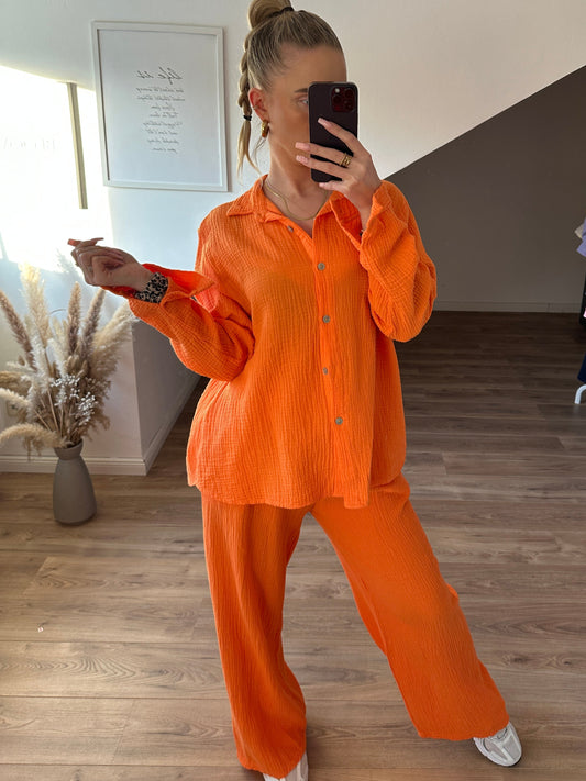 Musselin Bluse "Kiki" Orange