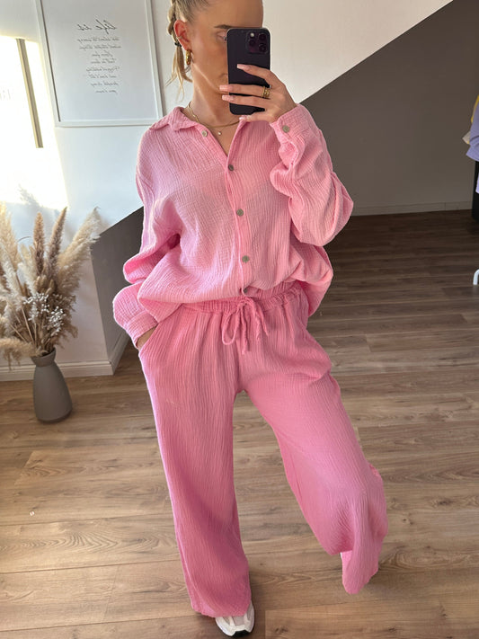 Musselin Hose "Spring" Rosa